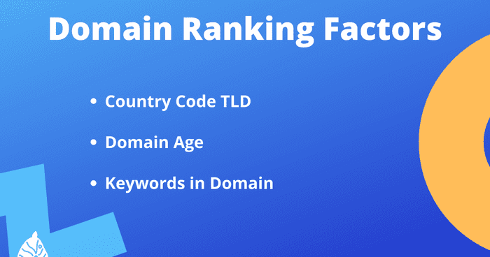 域名SEO排名因素示意图