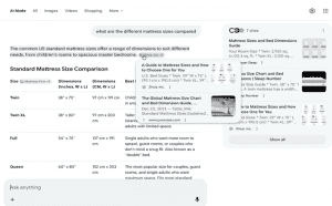 Google AI Mode气泡链接界面示例
