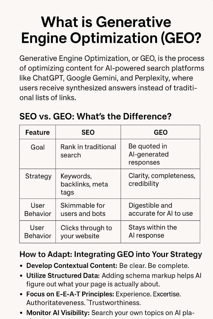 GEO生成引擎优化信息图
